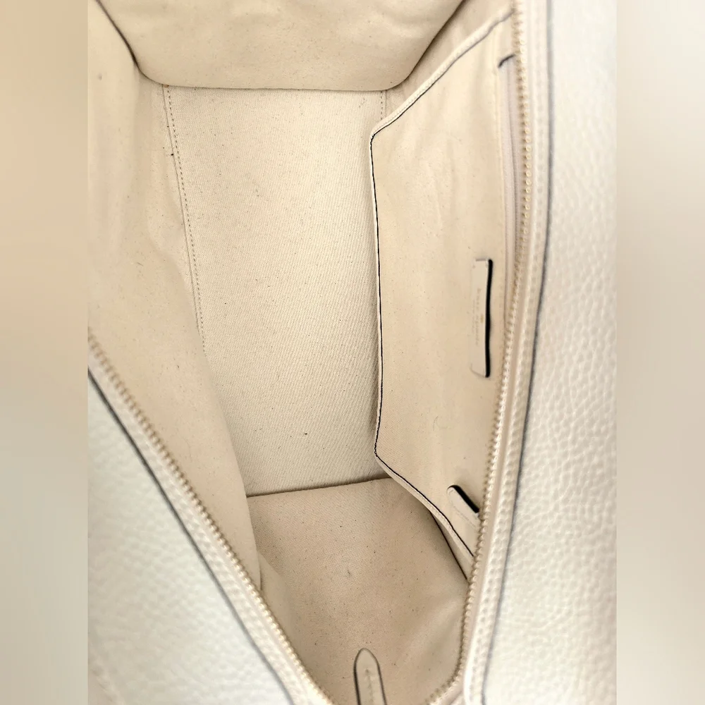 *LOW START* Kate Spade White And Black Leather Ella Tote - Picture 10 of 14